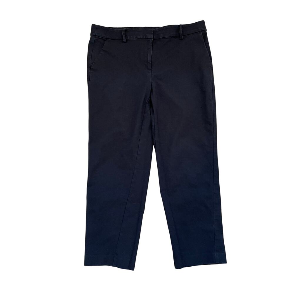 Ann Taylor LOFT Black Riviera Slim Ankle Pant Chinos, Minimalist, Casual, 10